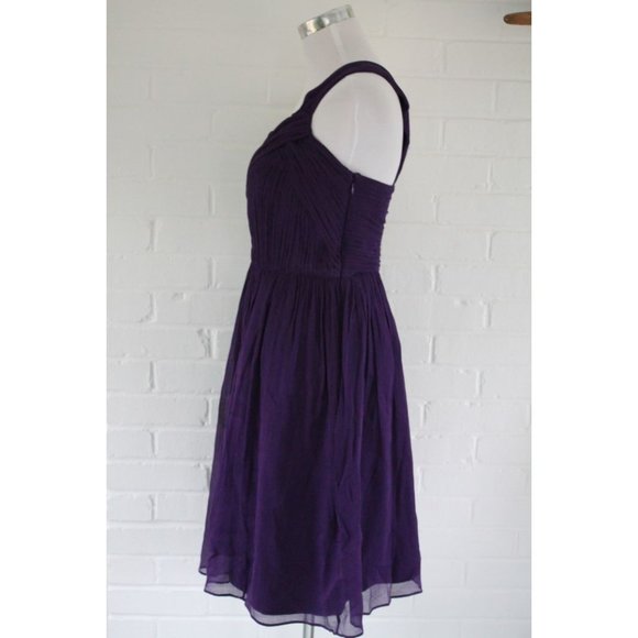 J.Crew Lucienne $250 Silk Chiffon One Shoulder Dress - Picture 5 of 7